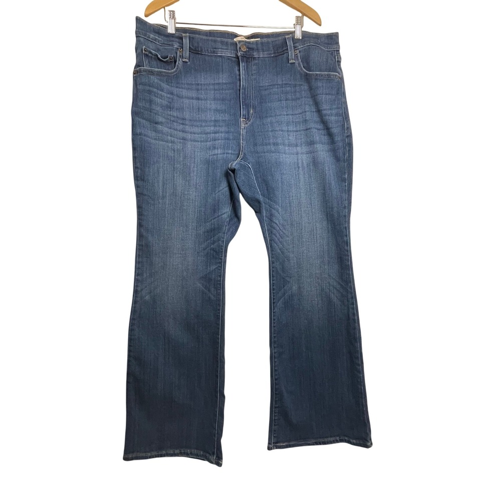 Levis 726 High Rise Flare Jeans Womens 20W Dark Wash Blue Stretch Denim
